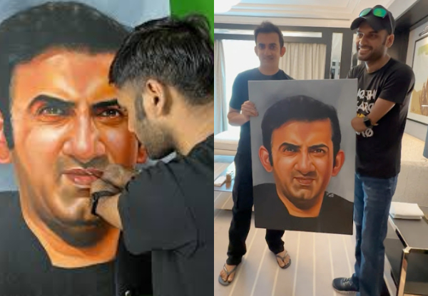 IPL 2024: Who is specially-abled artist Dhaval Khatri meets Gautam Gambhir? find out 