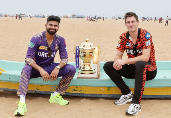 IPL 2024: Skippers Shreyas Iyer and Pat Cummins photoshoot ahead of the final clash