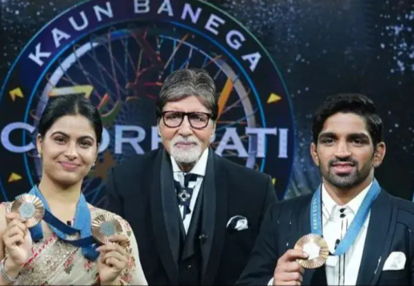 Double Olympic medallist Manu Bhaker replies Amitabh Bachchan on KBC on why shooters pause prior every shot