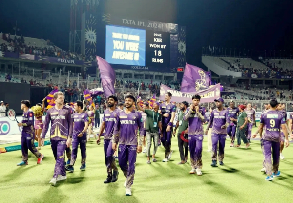 IPL 2024: '????issa' of KKR's dressing room after their last home match! Watch video