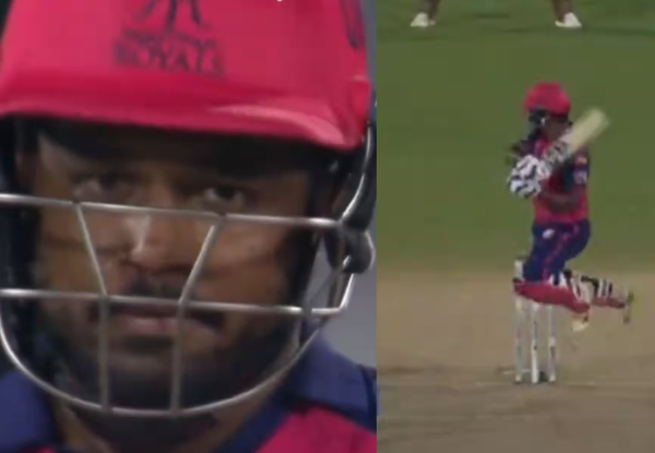 IPL 2024: Sanju Samson dissapointed with his jumping cut shot! watch here