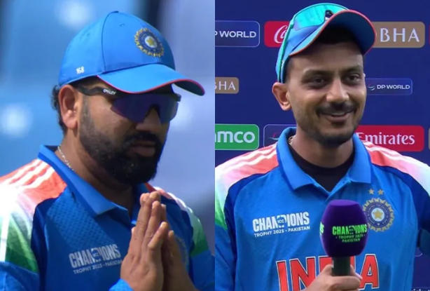 ICC Champions Trophy 2025: Axar Patel awaits Rohit's dinner promise after hat-trick miss? Watch