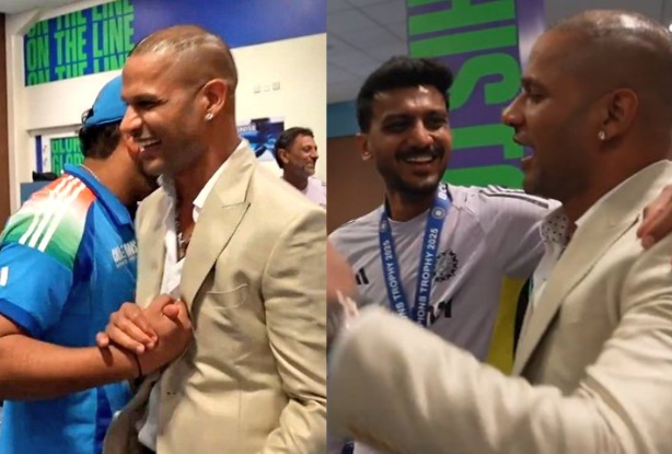 ICC Champions Trophy 2025: Shikhar Dhawan joins Indian team’s dressing room after Pakistan win! Watch