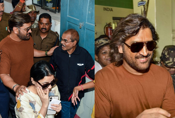 Watch! MS Dhoni and wife Sakshi seen exercising their voting rights in Jharkhand