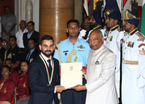 virat-kohli-receives-prestigious-rajiv-gandhi-khel-ratna-award-xtratime