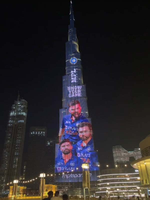Video New Team India Jersey Displayed At Iconic Burj Khalifa In Dubai