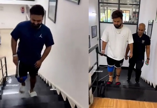Read more about the article “Not bad yaar Rishabh”: Pant shares video of climbing stairs at NCA